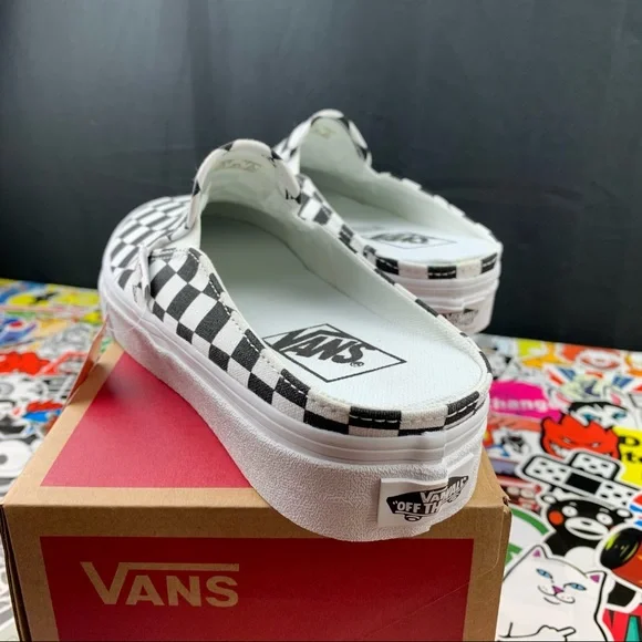 Vans Slip On Mule Checkered Sneakers Womens Various Sizes - Picture 8 of 12